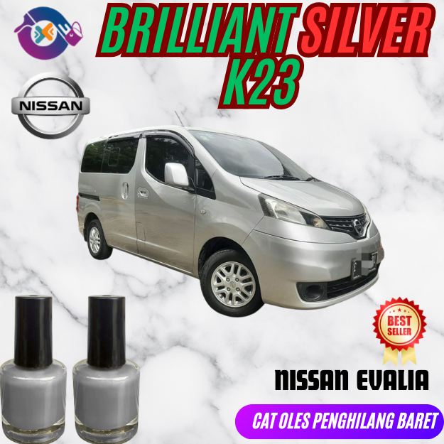 Cat Oles Briliant Silver Metalic K23 Nissan March Grand Livina Xtrail Serena X Trail Silver Metalik 