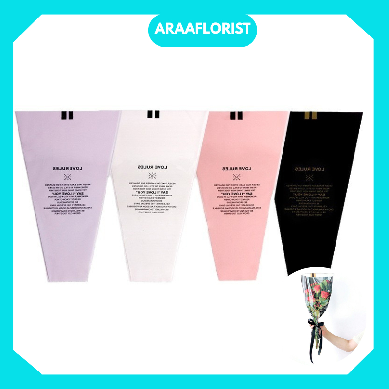 

Plastik Bunga Mawar Tangkai Per Satuan Single Rose Plastik Bunga / Plastik OPP Buket Florist SF06