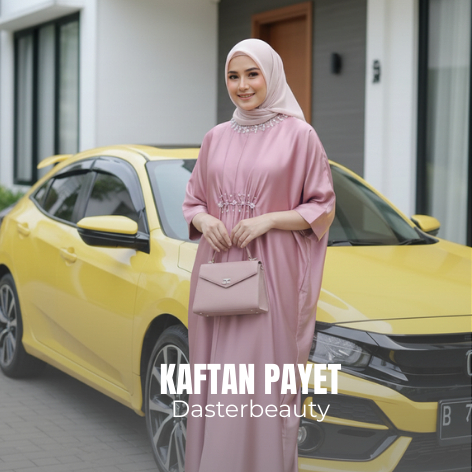 Kaftan payet lebaran 2025 muslim wanita kekinian satin mewah jumbo cantik remaja