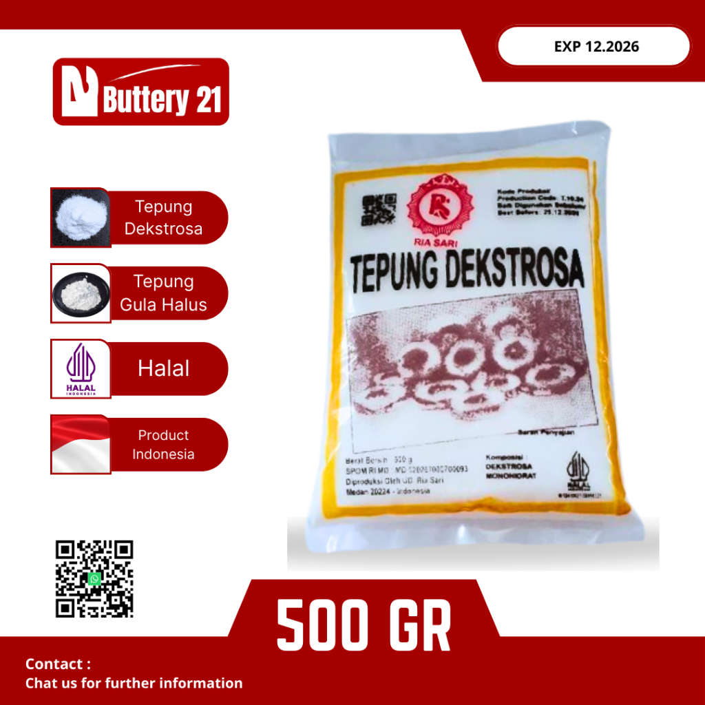 

TEPUNG DEKSTROSA 500 GR/ TEPUNG GULA/TEPUNG GULA DINGIN/GULA TEPUNG