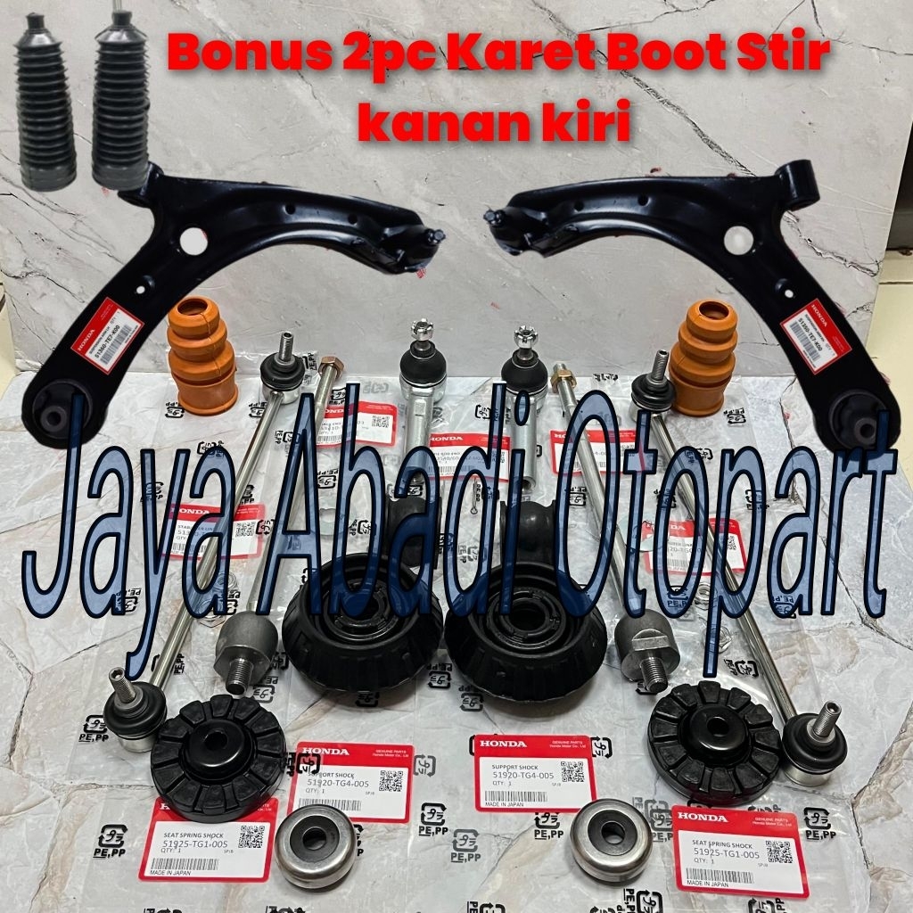 Paketan Hemat Kaki Kaki Depan Honda Brio Satya RS 2014-2025 20pc Lower Arm Set Support Shock Set Tie