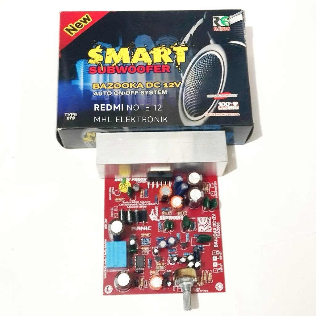 KIT POWER SUBWOOFER BAZOKA 12V 12VDC 12 VOLT SUB WOOFER BASS LOW AMPLIFIER CAR MOBIL BAZOOKA BAZOKA 