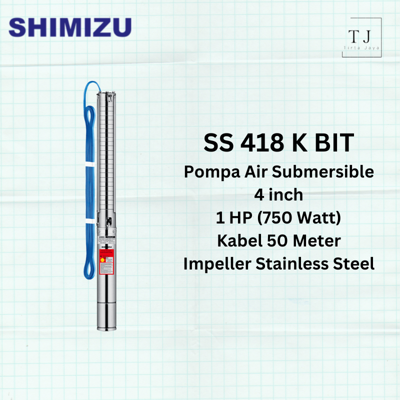 Pompa Air Submersible SHIMIZU SS 418 K BIT 1 HP Kabel Pompa Sible Pompa Satelit