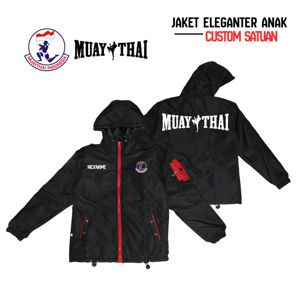 Jaket ELeganter Kids Muaythai Custom Jaket Anak Laki Laki perempuan Size TK-SD