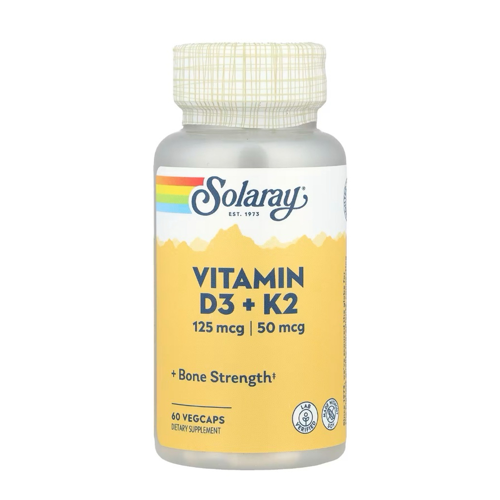 SOLARAY VITAMIN D3 K2 D3+K2 5000 IU 125 MCG