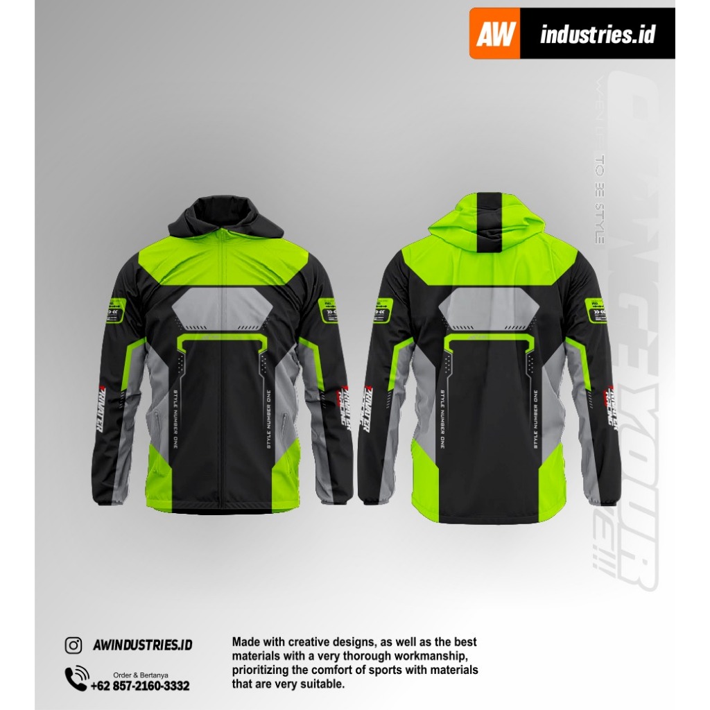 JAKET RACING SUPERMOTO BALAP TASLAN CUSTOM