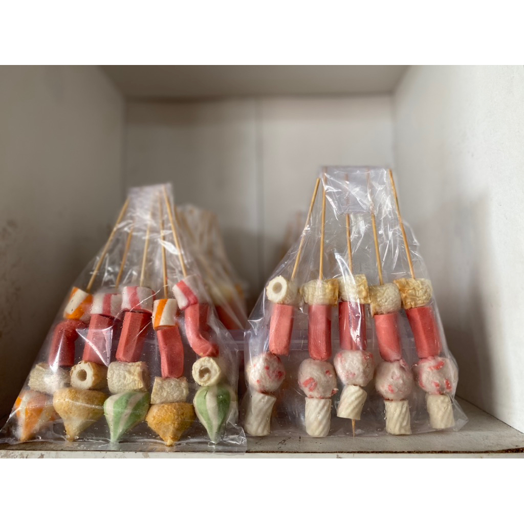 

Sate Suki Seafood + sambal (sate suki mix + sambal) enak bikin nagihh