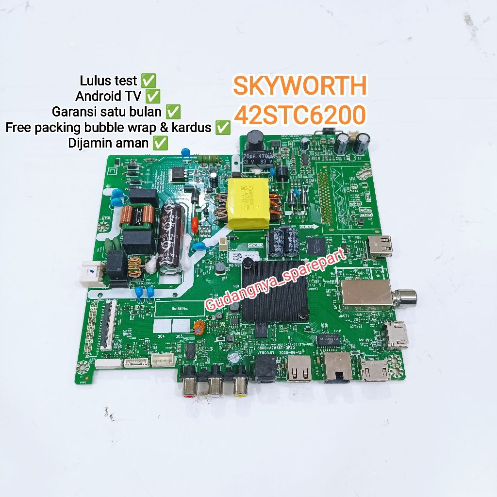 Mb Skyworth 42STC6200 android tv mainboard mobo modul mesin tv