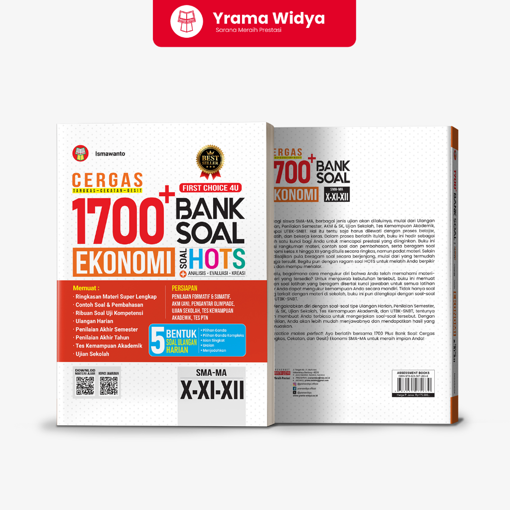 Yrama Widya - Buku Cergas 1700+ Bank Soal Ekonomi SMA | Buku Latihan Soal Kurikulum Merdeka