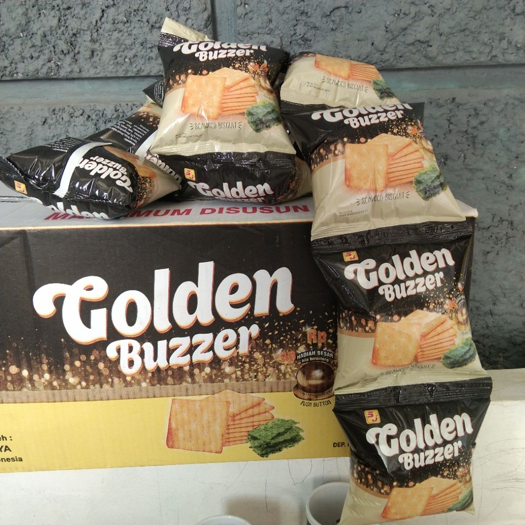 

GOLDEN BUZZER biscuit BERHADIAH UANG TUNAI LANGSUNG ( 1 RENCENG ISI 10 PCS)