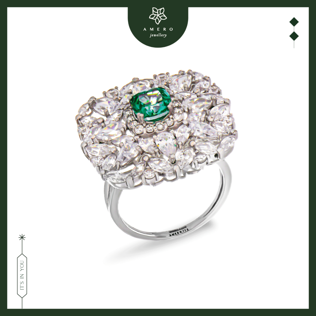 Cincin Emas White Gold 17K Morraine MR-60 Amero Jewellery