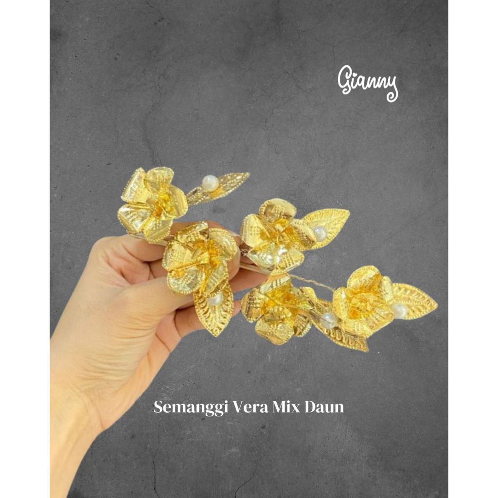Semanggi Vera Permata Mix Daun / Semanggi Bali / Aksesoris Rambut / Aksesoris Semanggi