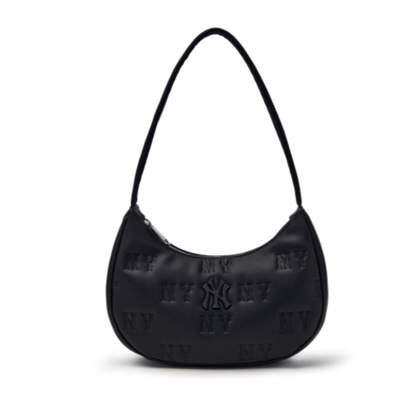 MLB Classic MONOGRAM New Embo Hobo Bag NEW YORK YANKEES BLACK
