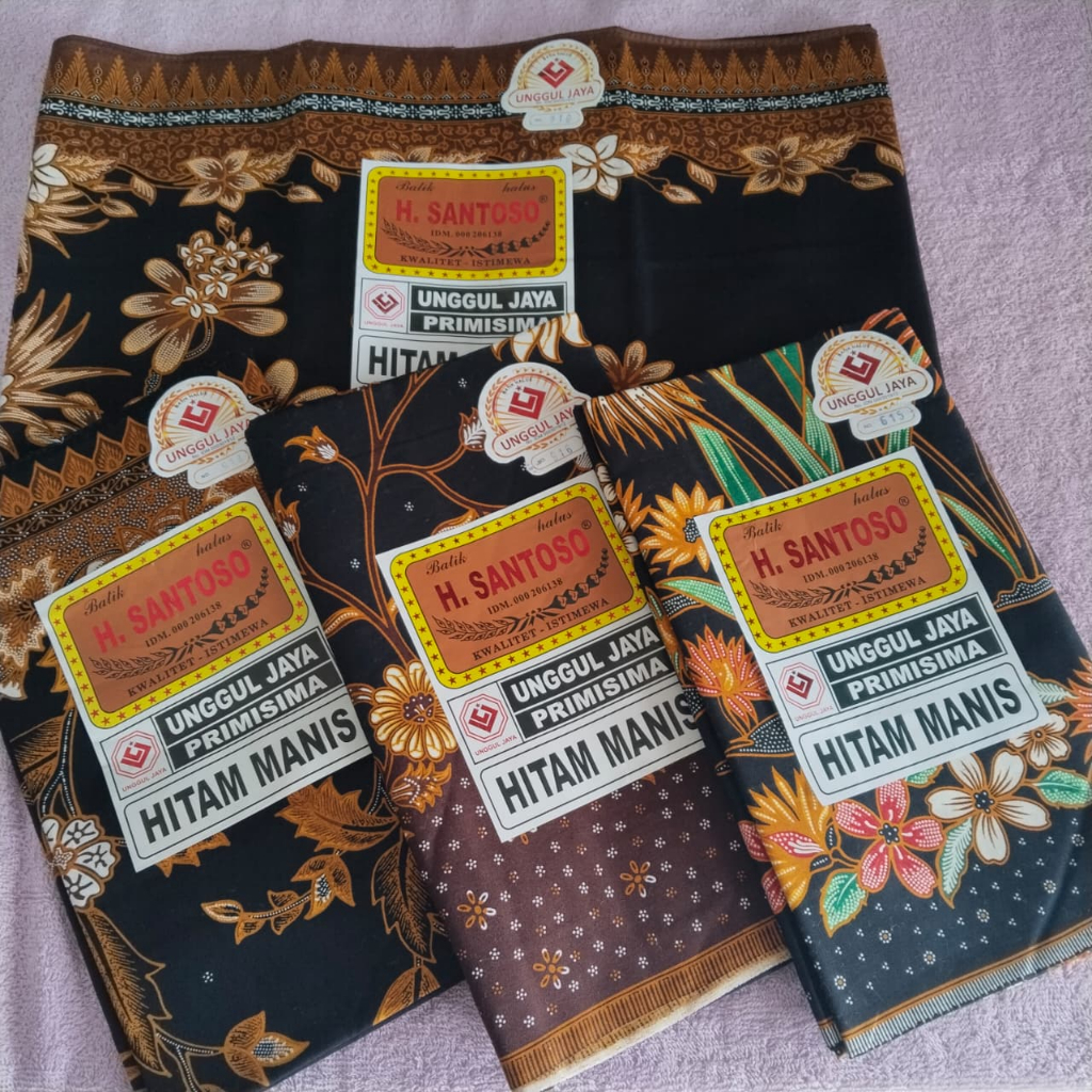 KAIN BATIK Katun PRIMISIMA Produksi Unggul Jaya H SANTOSO Motif Hitam Manis