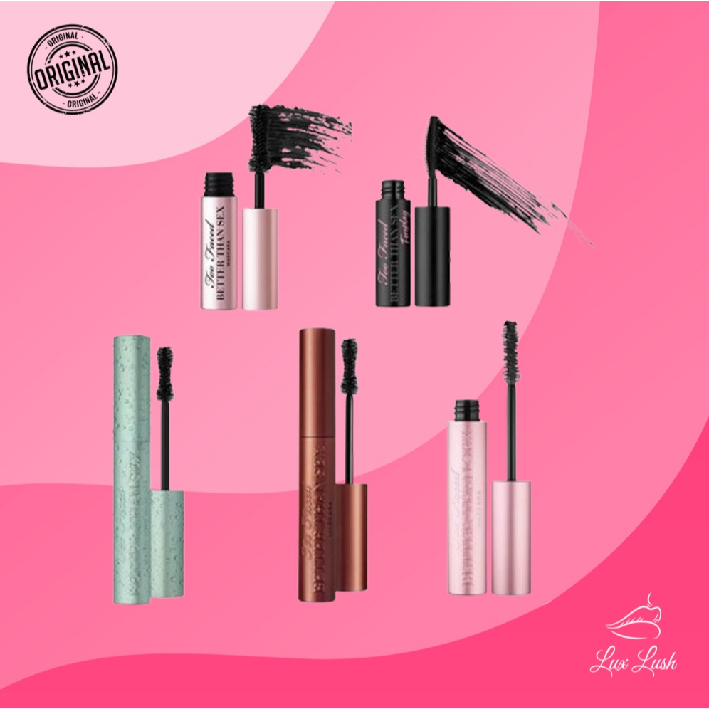 Too Faced Better Than Sex Mascara - 8.0 ml - Maskara Volumizing Tahan Lama, Hitam Pekat, Anti Luntur