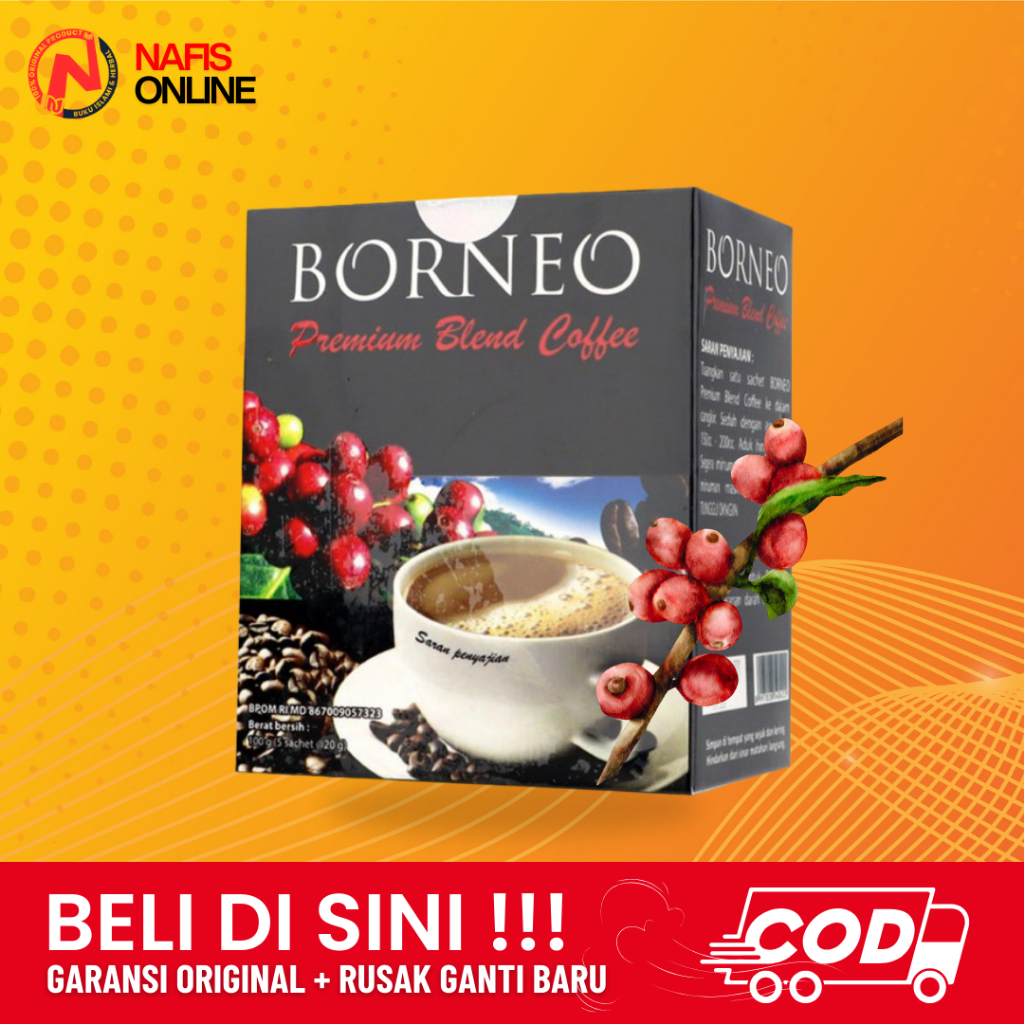 

Kopi Borneo 5 Sachet Coffee Original per box isi 5 sachet