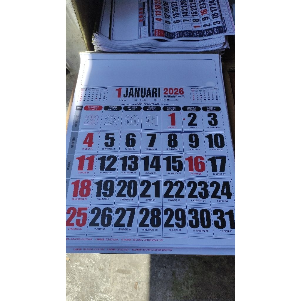 

Kalender Jumbo Terbaru 2026