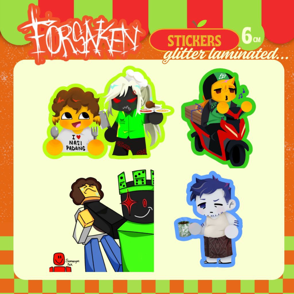 

[PRE-ORDER] Sticker glitter forsaken roblox stiker