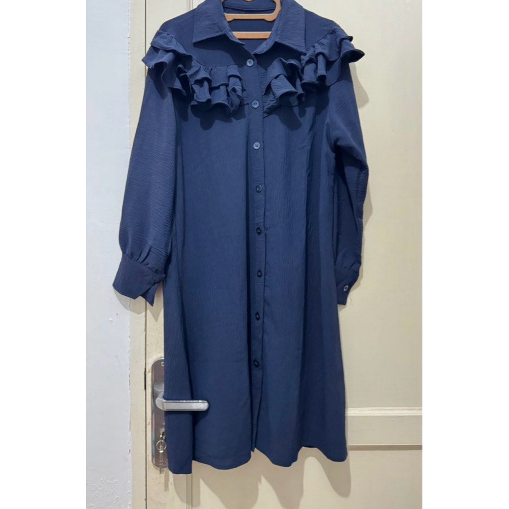 one set tunik biru dongker