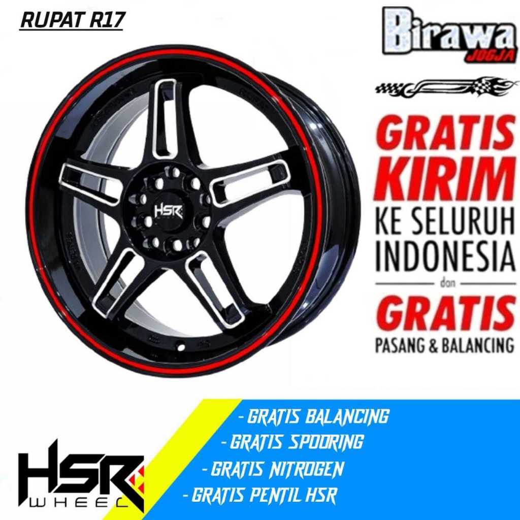 Velg HSR Rupat Ring 17 Pelek Mobil Palang Bintang R17 Xpander Rush Juke Hrv Zenix