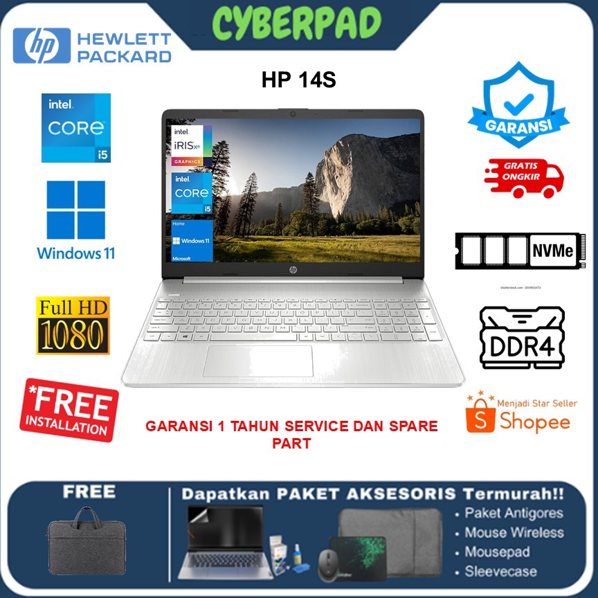 LAPTOP HP 15 I5 1135G7 16GB 512GB W11 15.6 New Garansi