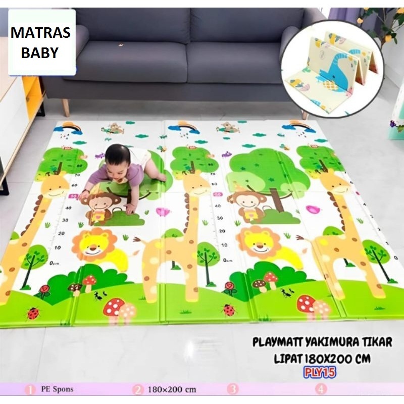 PLAYMATE Yakimura 180X200 cm Matras Bayi /  Matras Anak / Matras Lipat / Tikar Busa Lipat