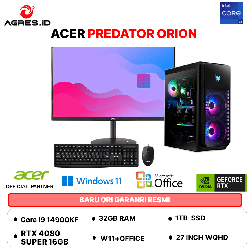 ACER PREDATOR ORION 7000 I9 14900KF RTX 4080 SUPER 16GB - RAM 64GB 1TBSSD W11+OSH24
