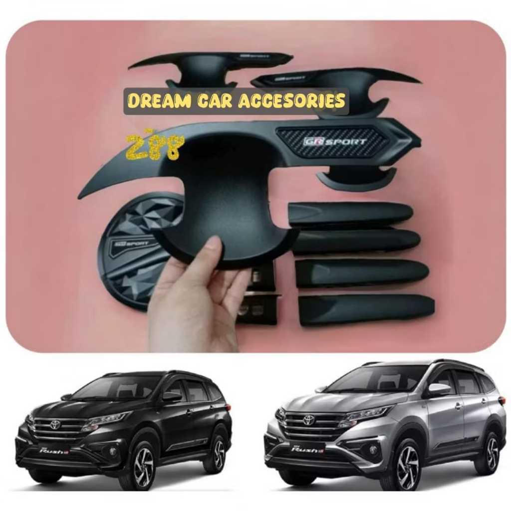 Paket Door handle/Cover Handle Outer Tank Cover All New Rush Hitam Doff GR Sport