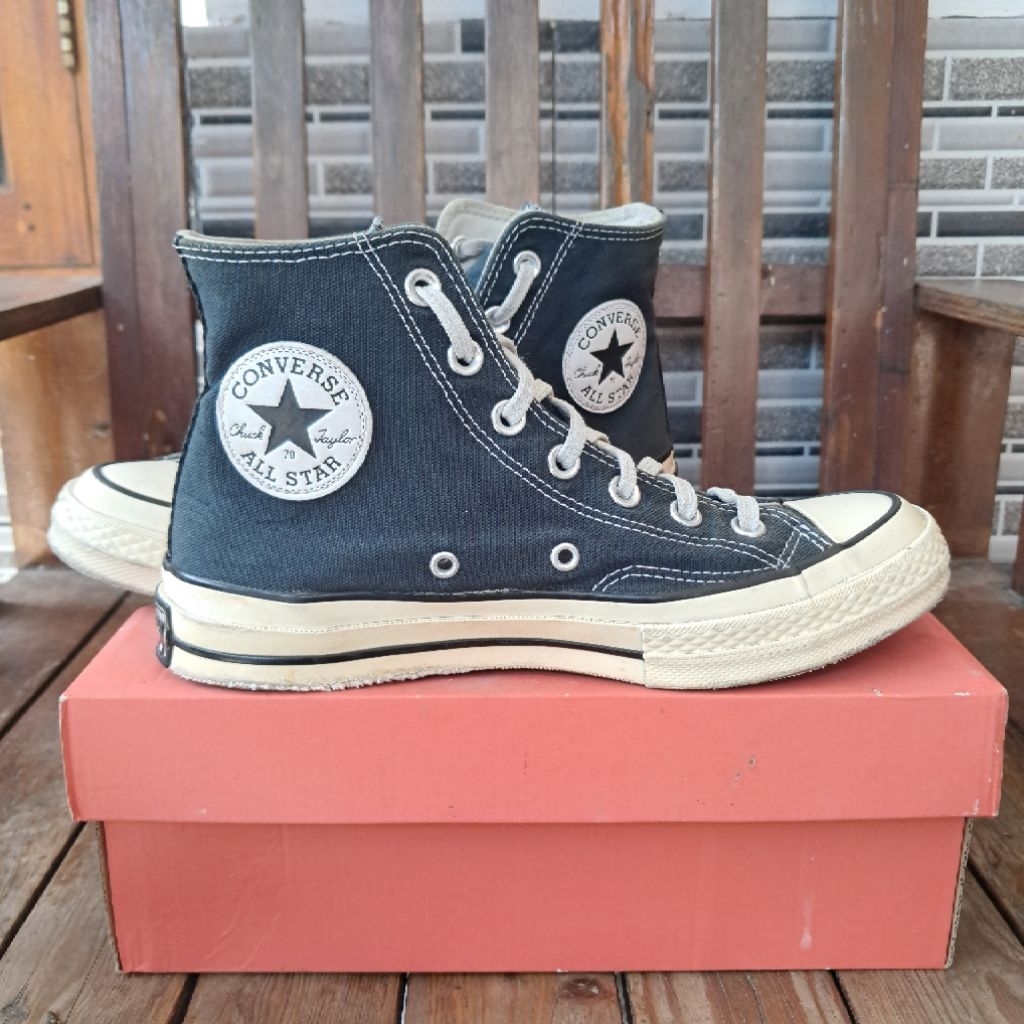 CONVERSE CHUCK 70 HIGH BLACK EGRET- CONVERSE CHUCK 70 HI BLACK EGRET- CONVERSE CHUCK TAYLOR