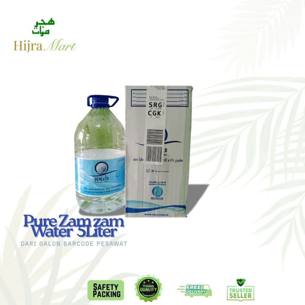 

Air Zamzam galon 5 liter barcode asli Jeddah