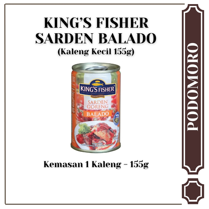 

Sarden Balado King's Fisher 155g - Sarden siap makan - kaleng kecil 155g