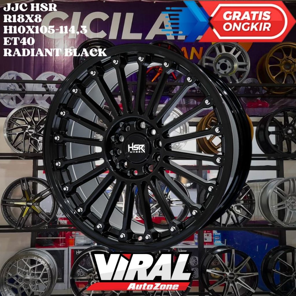 Velg Mobil Ring 18 HSR JJC R18 UNTUK TRAX, CRUZE, ALMAZ, XPANDER, JUKE