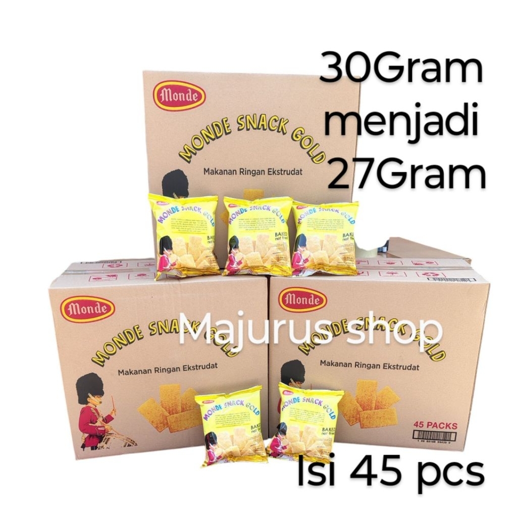 

CARGO-Monde Serena SNACK GOLD 30 gr Menjadi 27 gr - ( HARGA 1 DUS/Karton isi 45 pcs ) makanan ringan