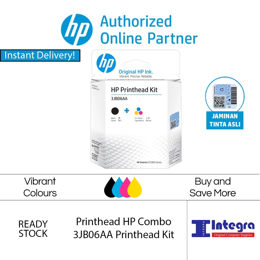 HP Printhead 3JB06AA GT Kit Cartridge Combo Printer HP GT 5810 5820