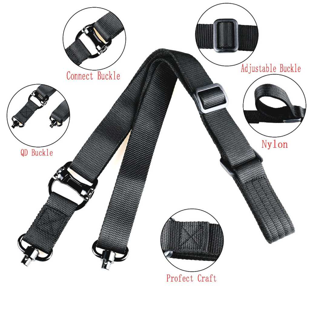 Tali Tas Strap Panjang Tali Sling Black