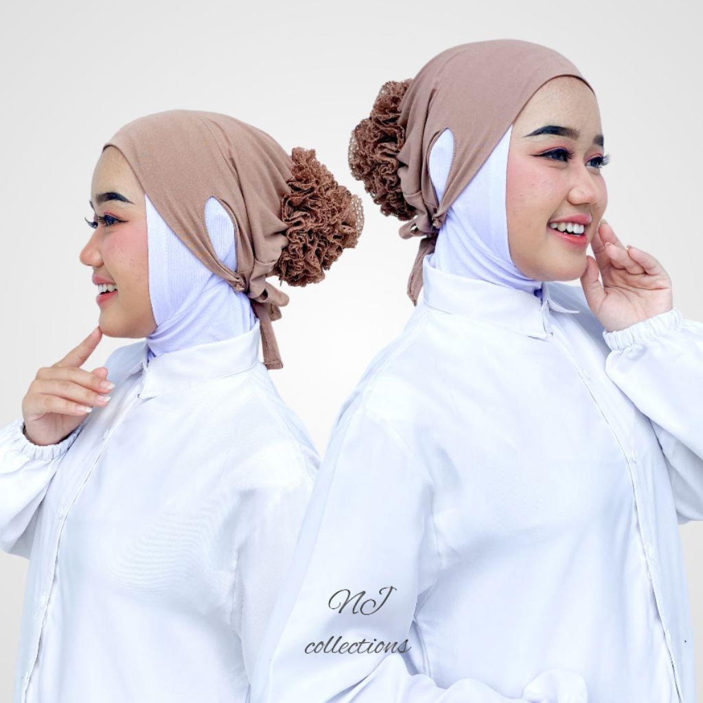 ciput hijab marsha turki cepol dalaman kerudung jersey lubang telinga inner jilbab viral kekinian