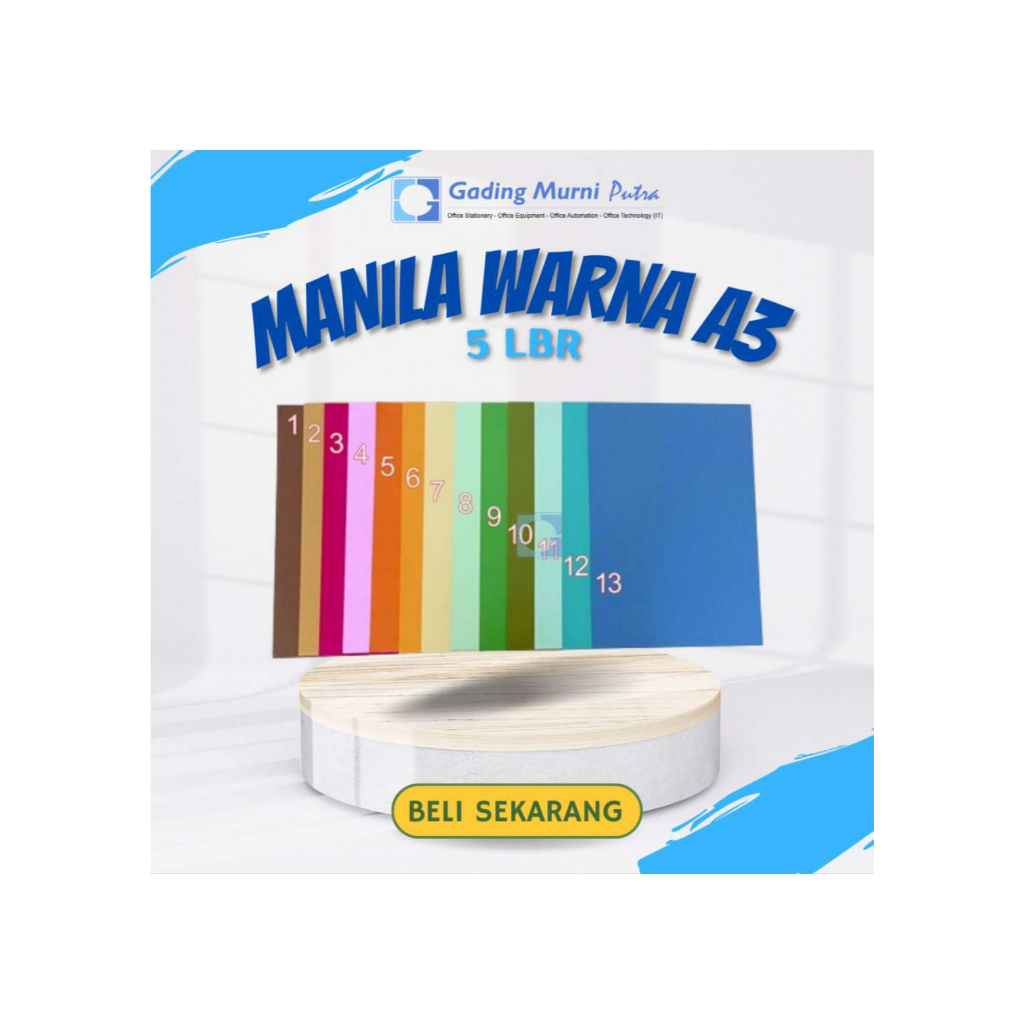 

Kertas Karton Manila A3 Warna (5lbr)
