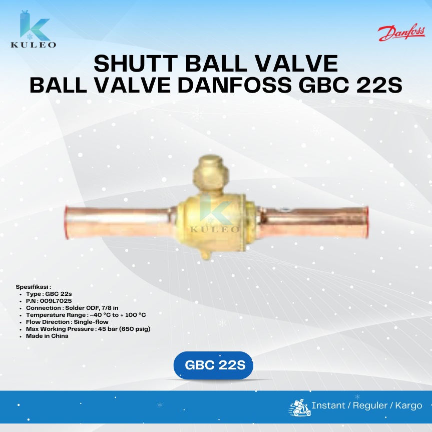 Danfoss Shut-off Ball Valve - GBC 22s - shut-off ball valve22s