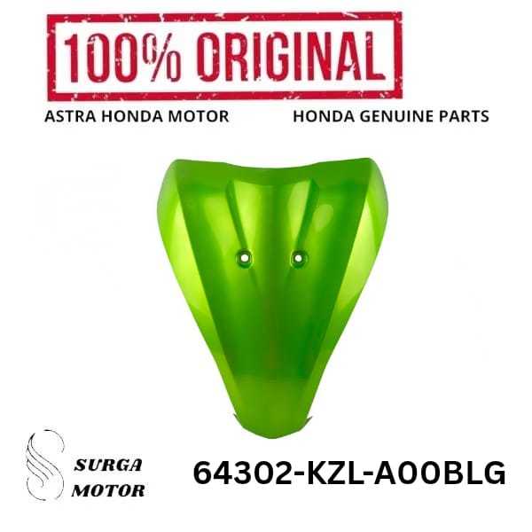 Cover Tutup Tameng Depan Hijau Green Motor  Spacy Karburator Karbu Carburator Carbu 64302KZLA00BLG 6