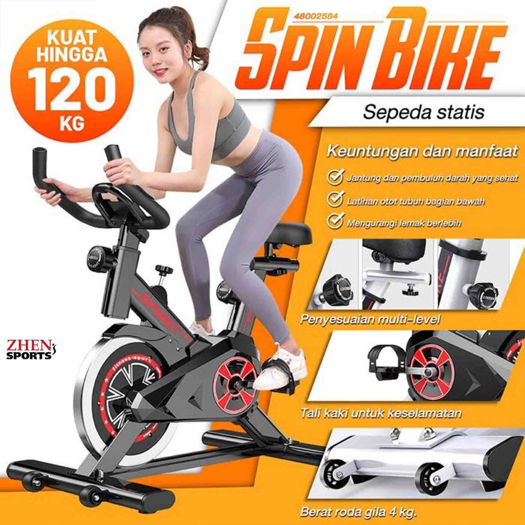 ZHEN SPORT Sepeda Statis Spin Bike Magnetic Alat Fitness Cardio Kesehatan Jantung KUAT HINGGA