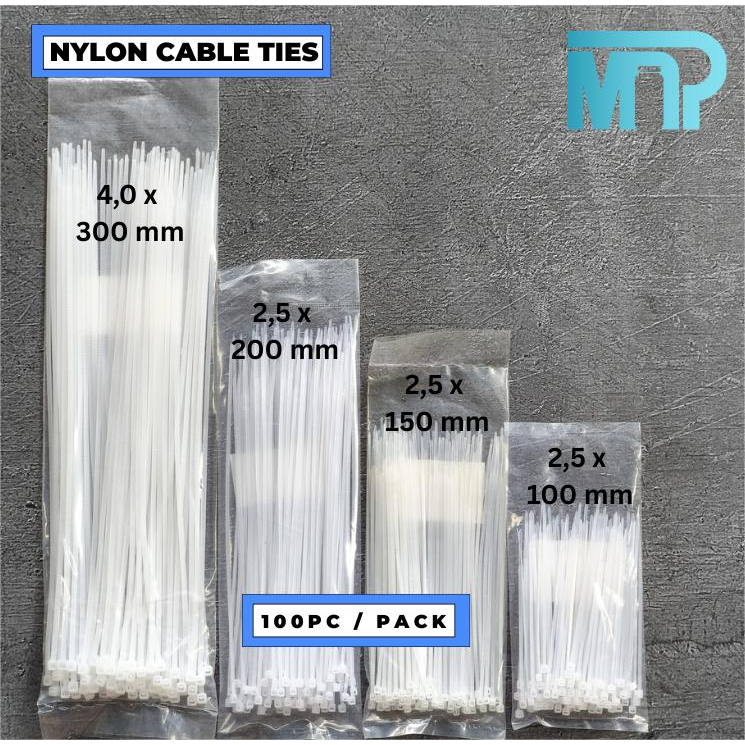 

Kabel Ties Cable Tie 10cm/15cm/20cm/30cm x 2.5mm Nylon