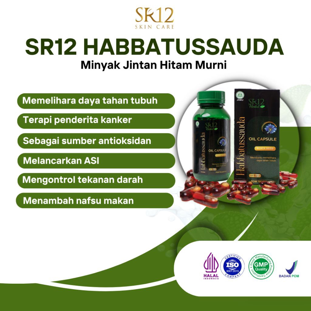 

SR12 Habbatussauda Oil Capsule Habbatussauda Habbasyi Minyak Jintan Hitam Murni Menjaga Kesehatan