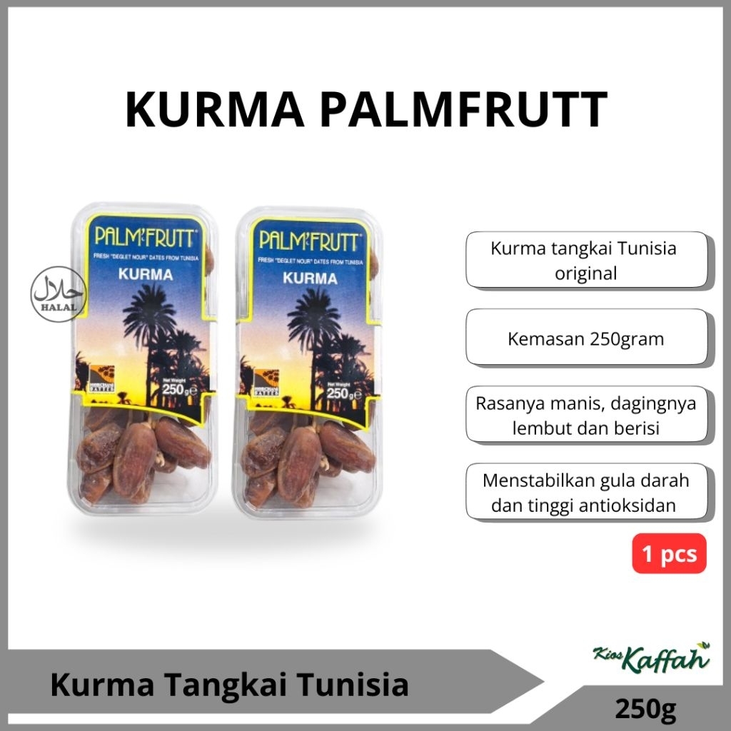 

Kurma Tunisia Palm Frutt /Kurma Palm Frutt Original /250gram /Oleh Oleh Haji Umroh