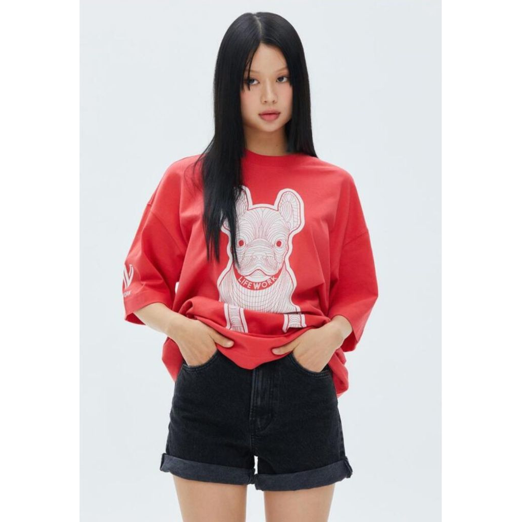 [LIFE WORK] BIG RADOG SHORT SLEEVE TSHIRT