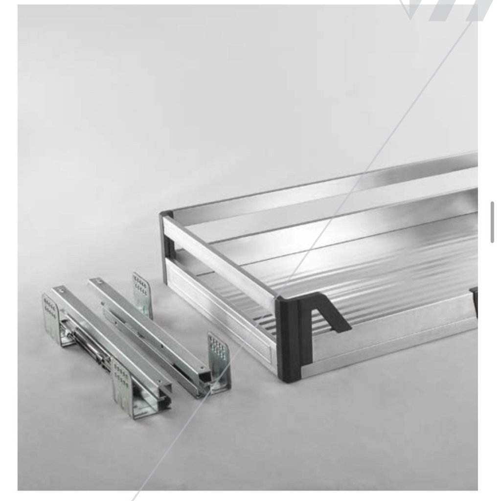 VITCO SIDES STAINLESS STELL MULTIPURPOSE DRAWER SLOW MOTION /RAK TARIK SLOWMOTION VITCO