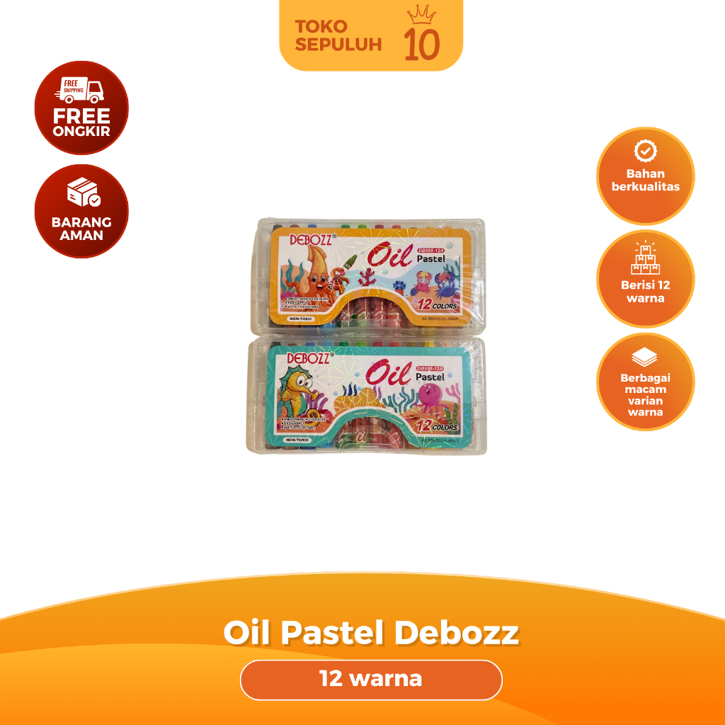 

CRAYON/OIL PASTEL DEBOZZ 12 WARNA