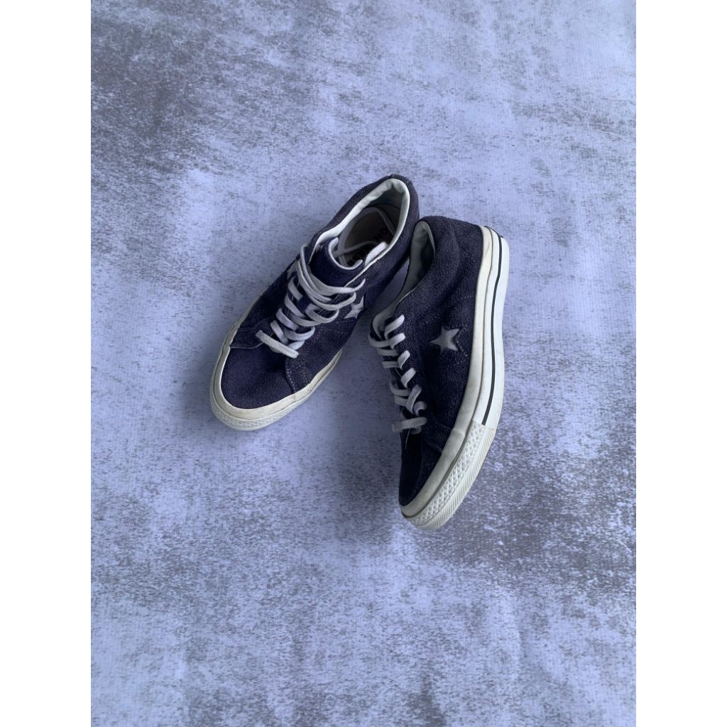 converse one star suede blue navy