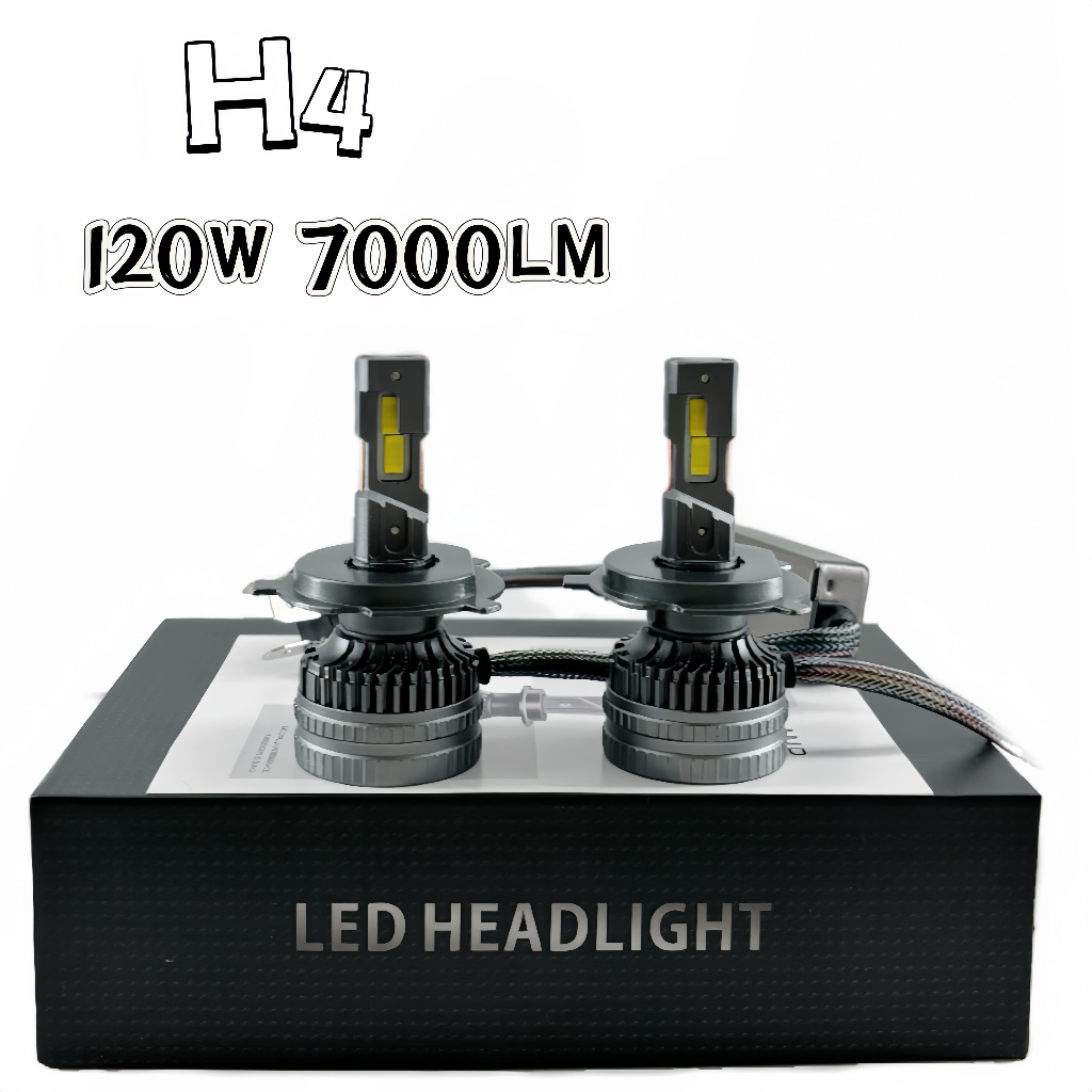 headlamp mobil H4 Lampu Depan untuk Mobil 100W 7000LM 6000K/3000K dengan Lampu Depan LED H4