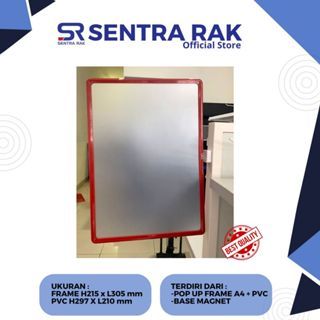 

Pop Up Frame Promo A4 + Base Magnet for Pop Up Frame -Stand Promosi Toko
