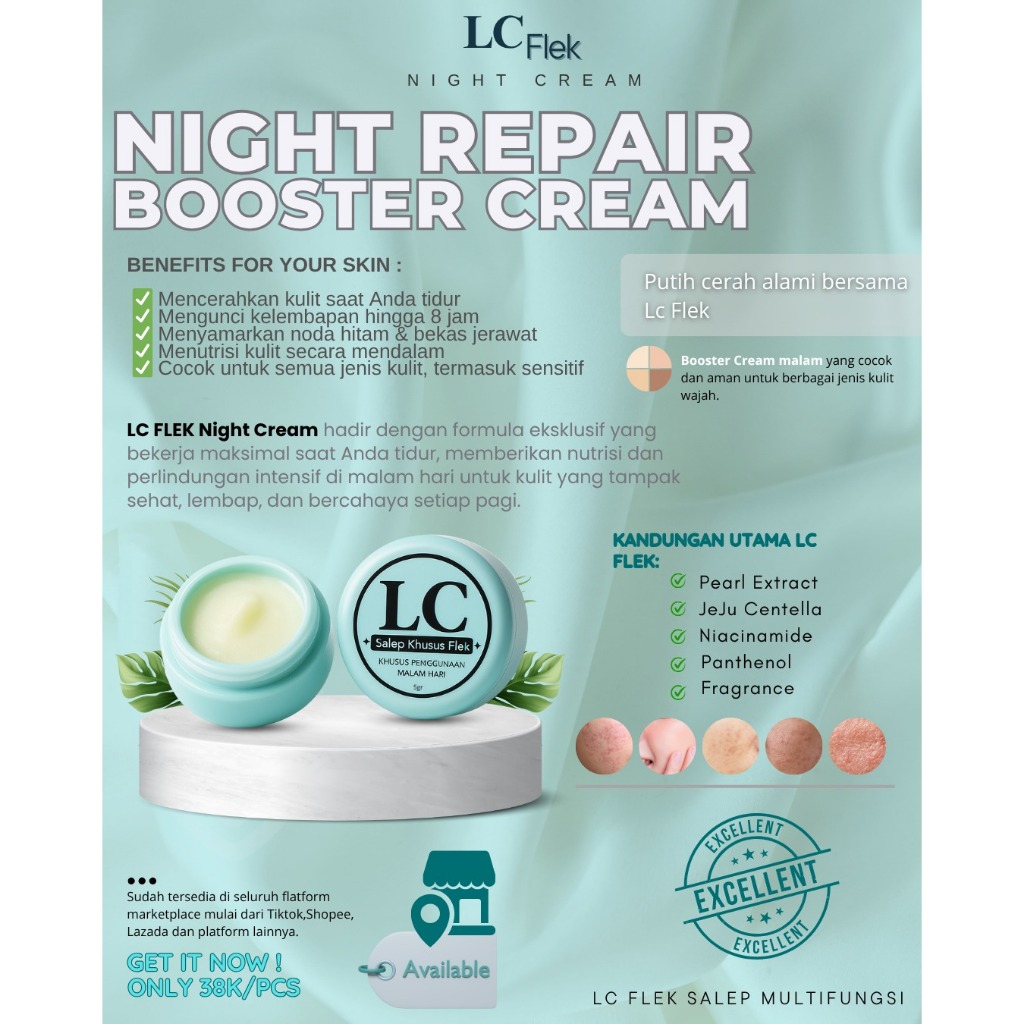 Salep flek LC CEPAT SAMPAI Cream Booster Menghilangkan Flek Hitam SALEP FLEK LC